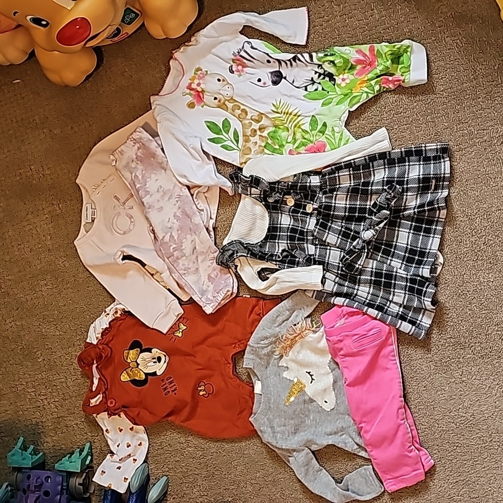 EUC & GUC 5 LOT MIXED BRANDS BABY  GIRL  SIZE  6/9 M
